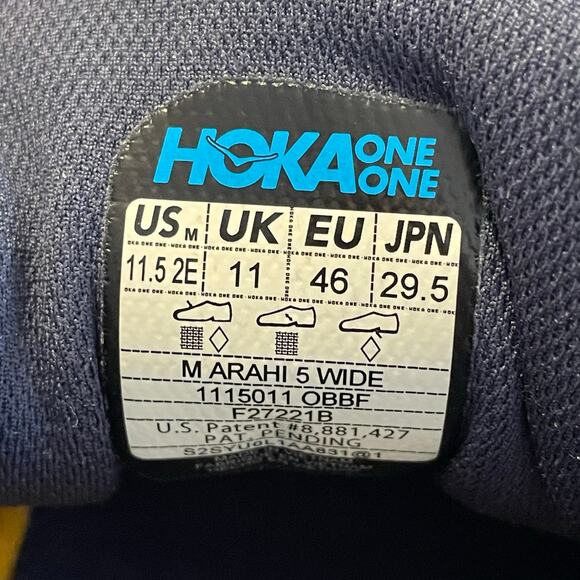 Hoka One One Arahi 5 Wide Men’s Running Shoes Size 11.5 main image 6